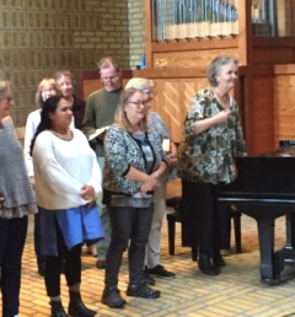 Eva Hallberg i undervisningstagen